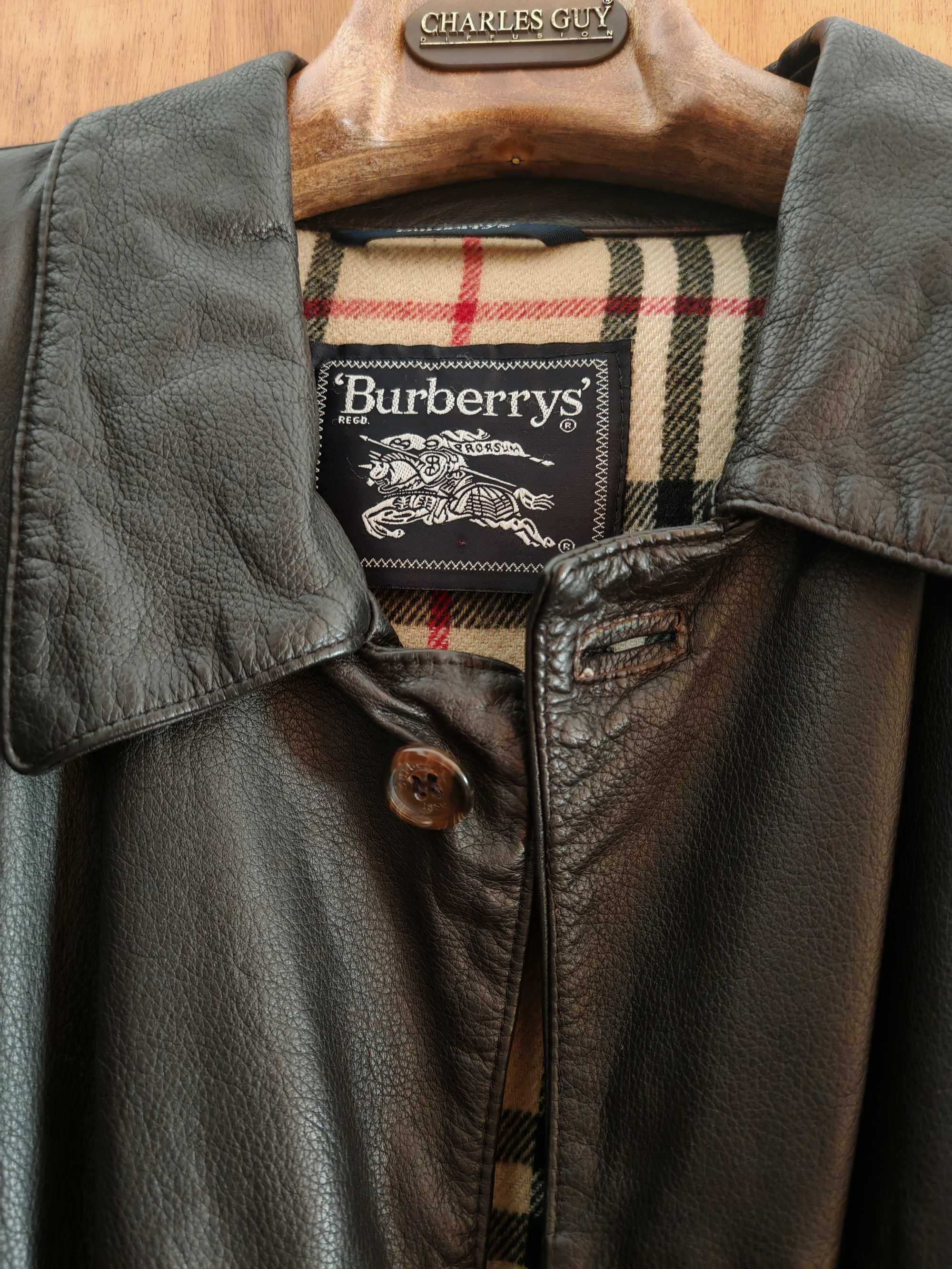 Casaco em pele tipo parka Burberrys