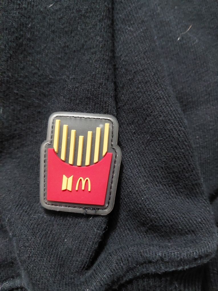 BTS x McDonald's Logo Black Hoodie L