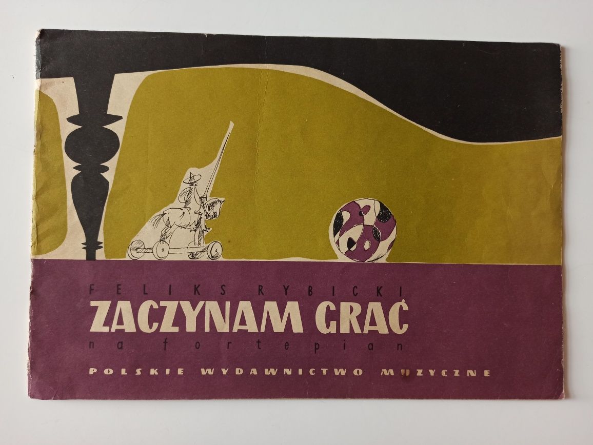 Stare nuty na fortepian F. Rybicki "Zaczynam grać" 1957r