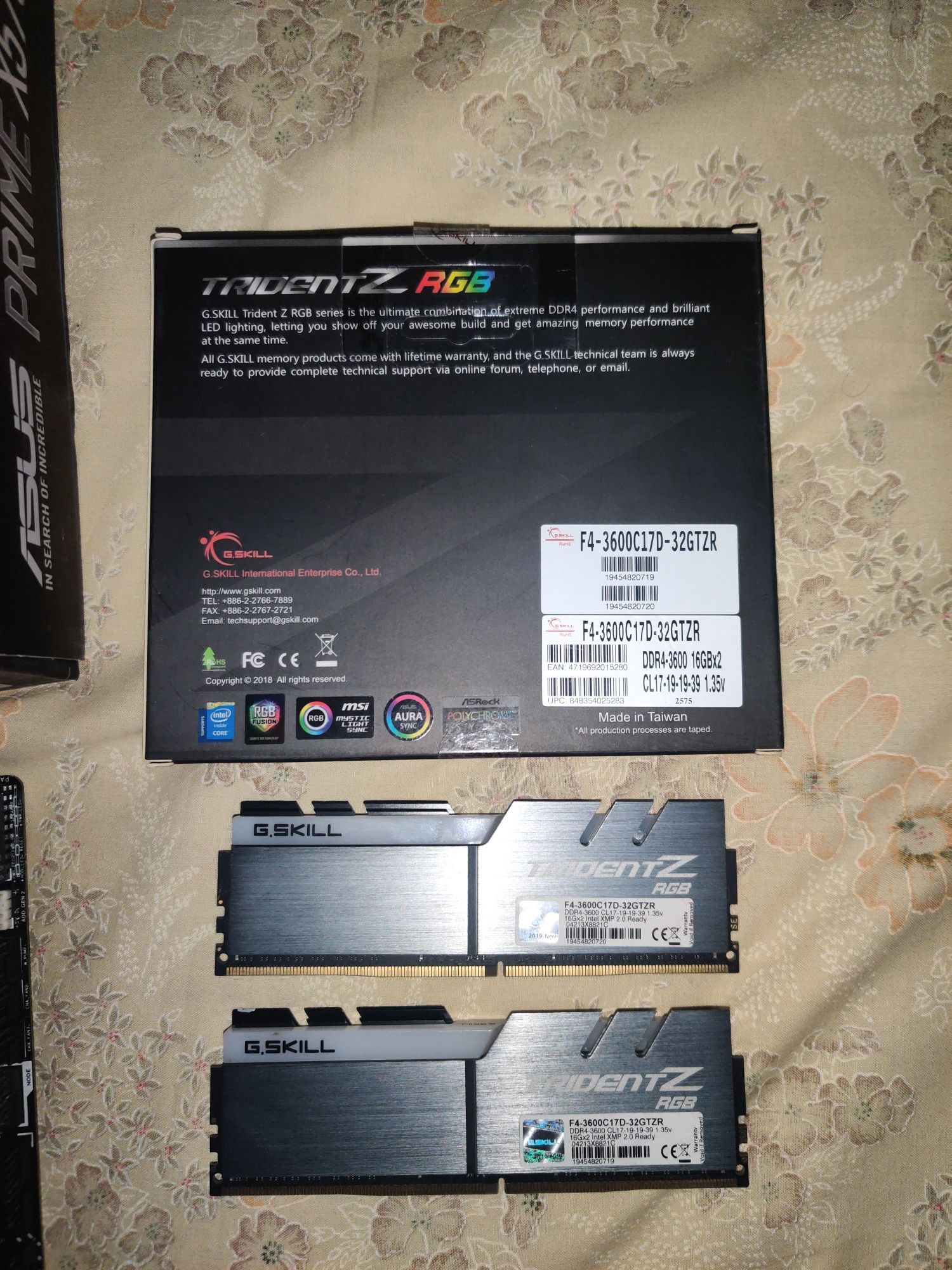 AMD Ryzen 9 3950x 16core + ASUS x570 + gskill trident 2*16gb 3600mhz