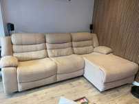 Sofá com chaise longue + relax