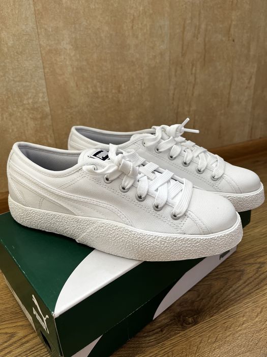 Белые женские кеды Puma