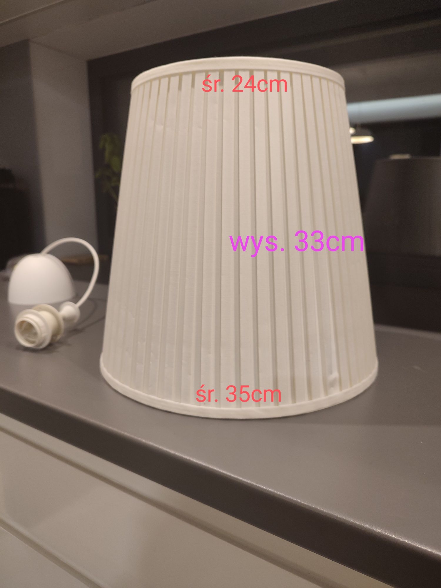 Lampa 2 klosze + oprawa Ikea