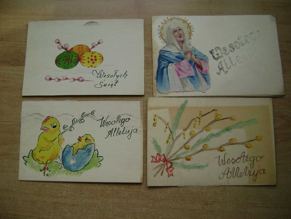 Starocie z PRL Stare pocztówki polskie wielkanocne Zestaw 31 sztuk