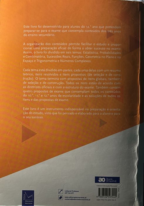 Livro de exame de matematica