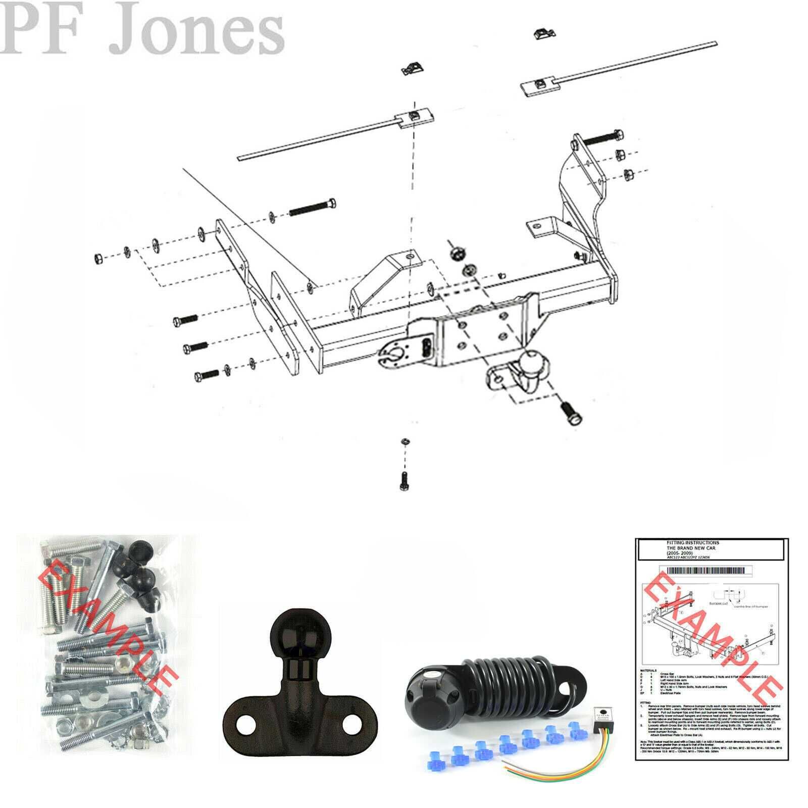 Reboque (gancho) completo Ford transit (furgão) ano 2000 a 2012