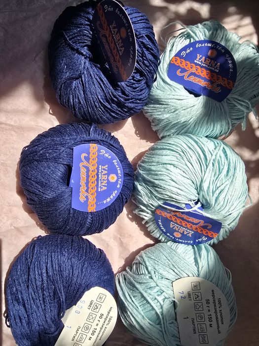 Італійська пряжа з мерсалізованої бавовни