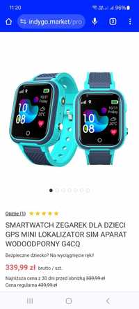 Smartwatch zegarek do dzwonienia dla dziec G4CQ