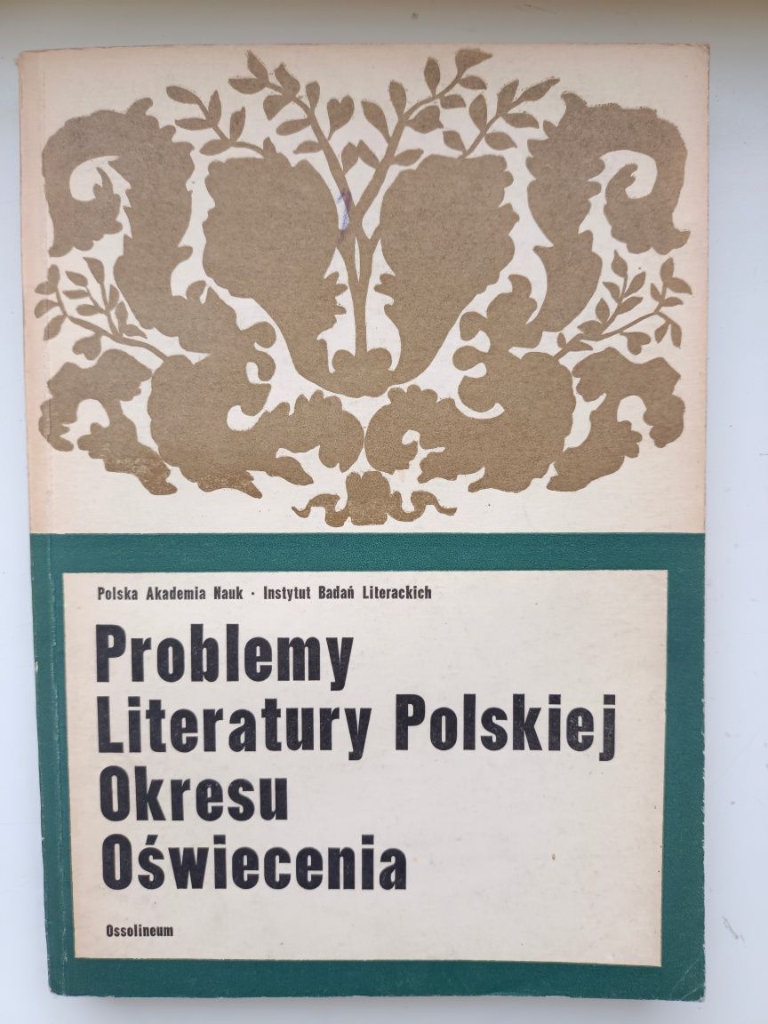 Problemy literatury polskiej okresu Oświecenia.