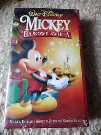 Kaseta VHS Video Wałt Disney Mickey Bajkowe Święta