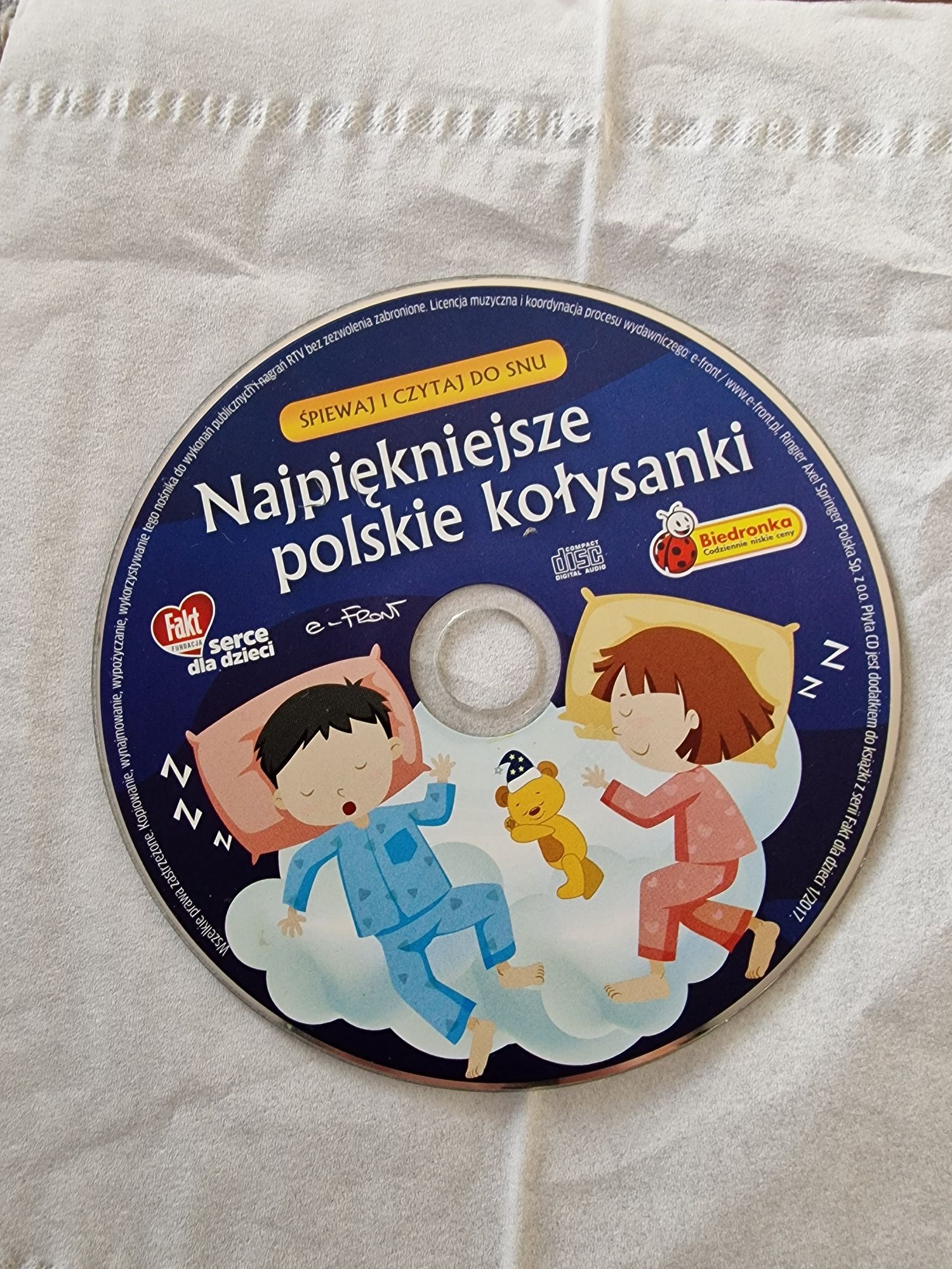 Płyty z piosenkami dla dzieci bez opakowań stan bdb