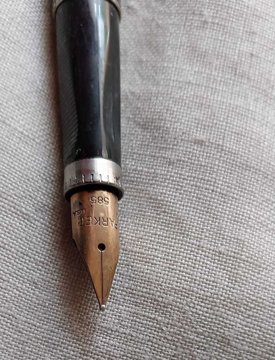 Caneta Vintage Parker 585 Sterling  Silver 14K