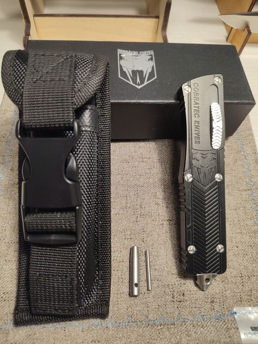 Ніж Cobratec Large Sidewinder OTF Black.