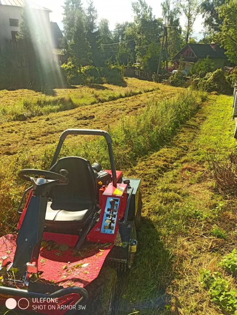 Koszenie trawy wykaszanie działek kosiarką bijakową Śląsk karczowanie