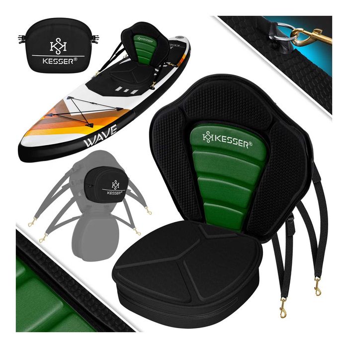 Siedzisko do Deski SUP do Kajaka Uniwersalne Wygodne Stabilne Zielone