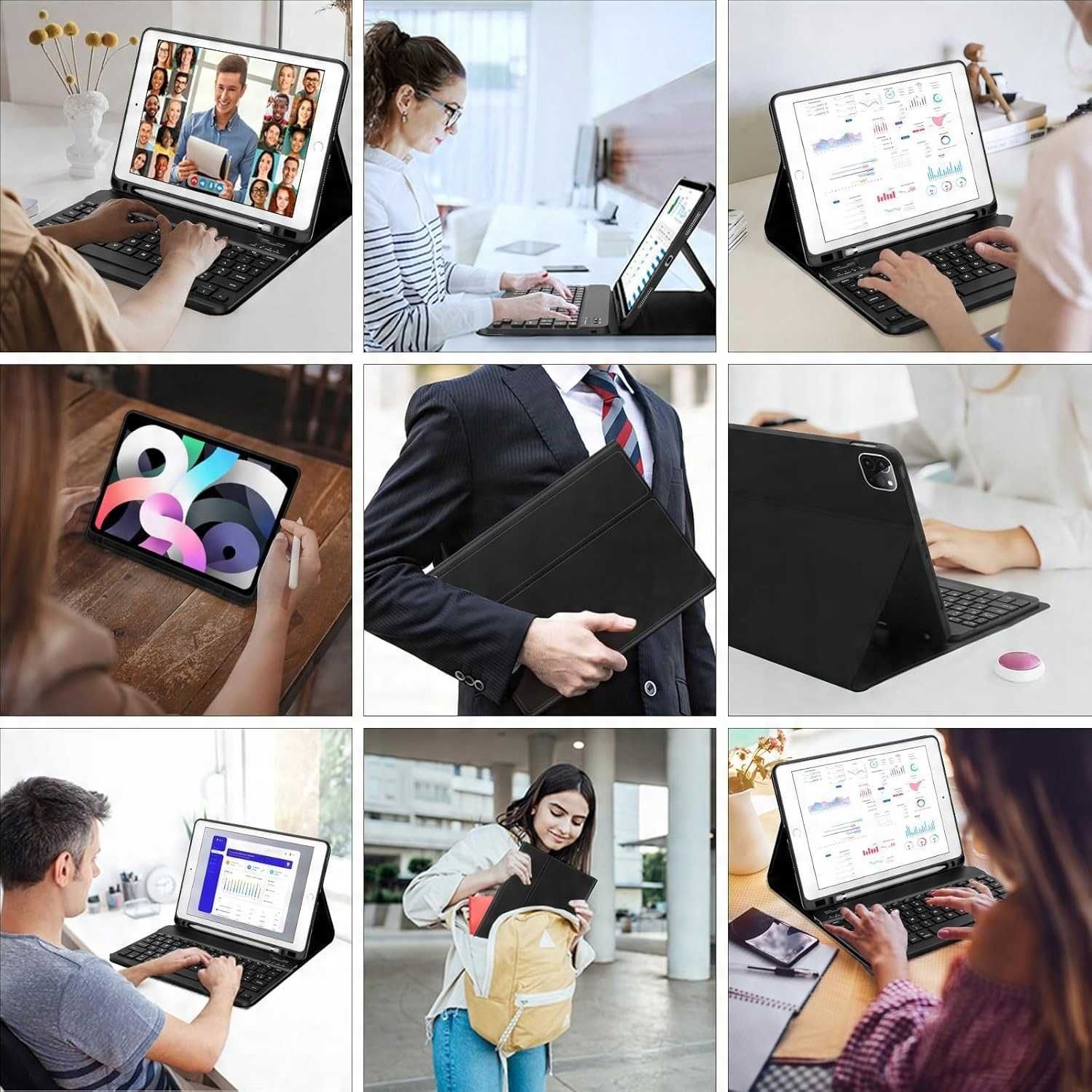Earto etui klawiatura touchpad do iPad Air 11 iPad Air 5 Air 4 czarne