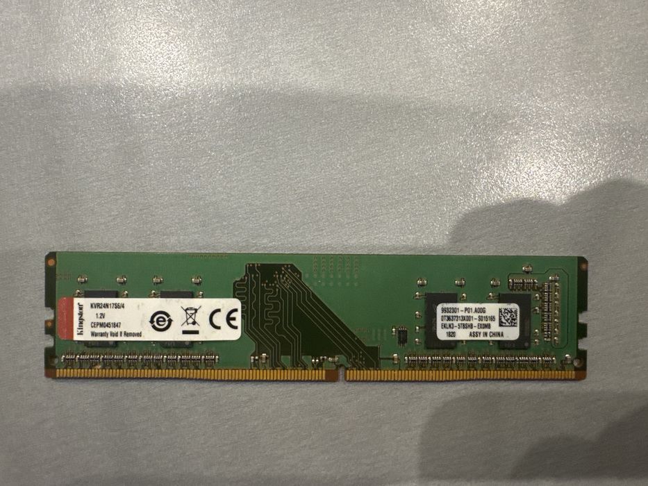Pamięć RAM 4GB Kingston DDR4 4GB 1Rx16 64-Bit PC4-2400