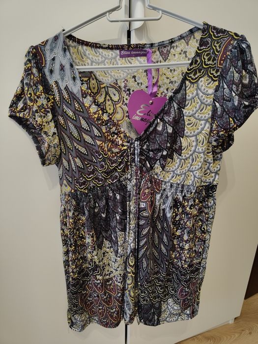 Nowa z metką bluzka tunika rozm L kwiaty