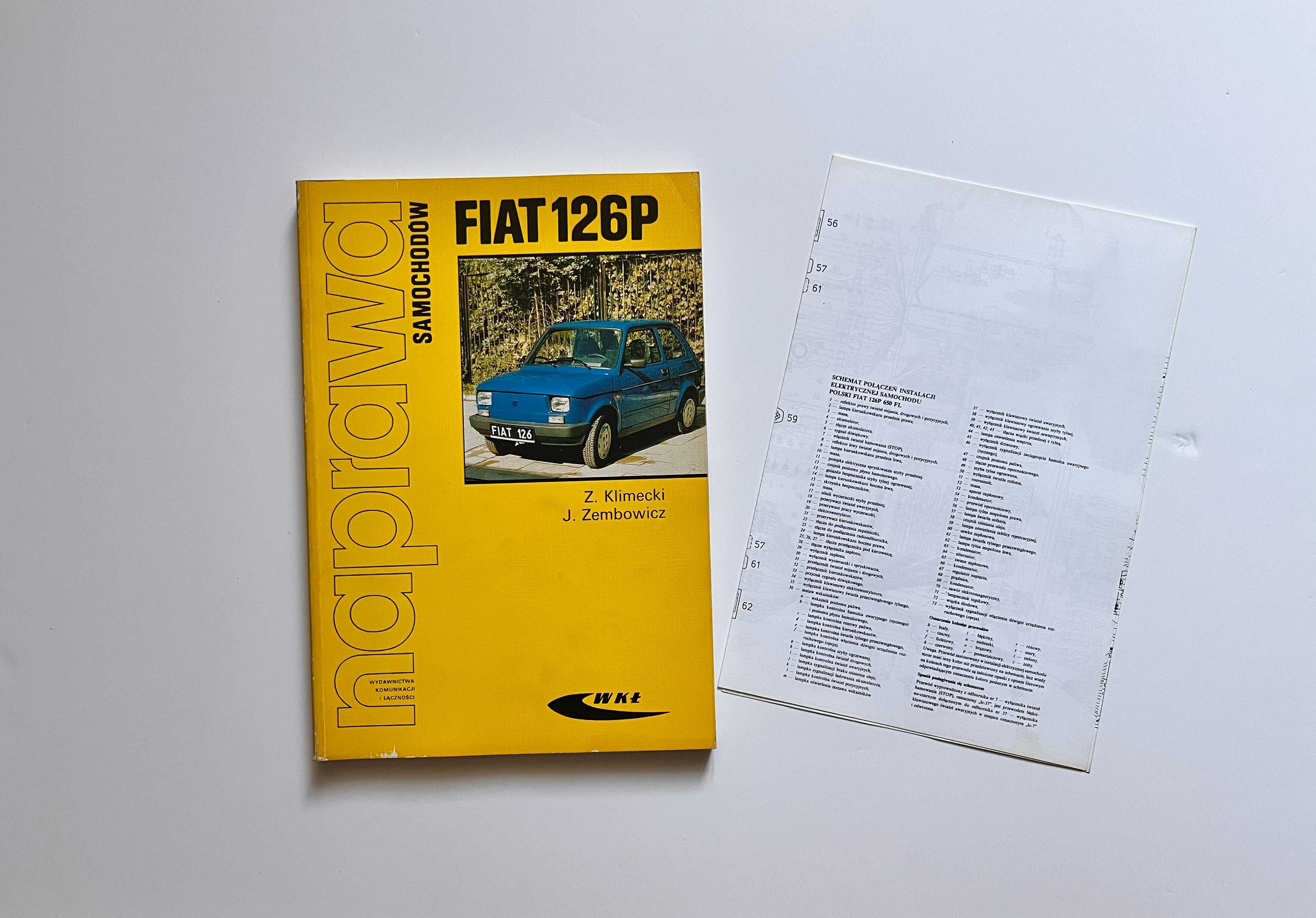 Naprawa samochodów- Fiat 126P- Z.Klimecki i J.Zembowicz + schemat