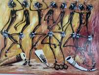 Tela, Danças africanas, 85x109