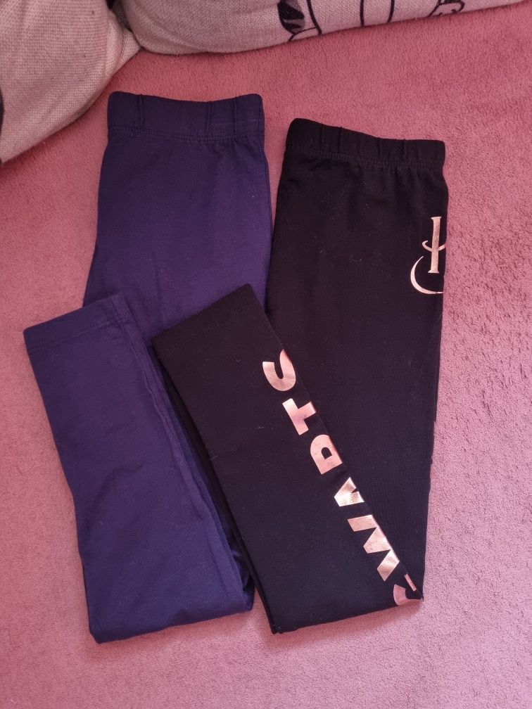 Dwie pary ślicznych legginsów dla dziewczynki Reserved/Zalando r. 116
