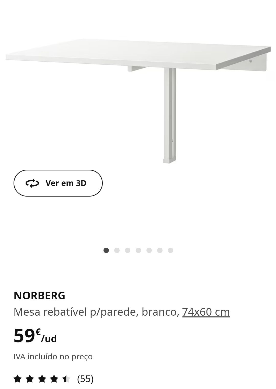 Mesa dobrável Ikea quarto / sala