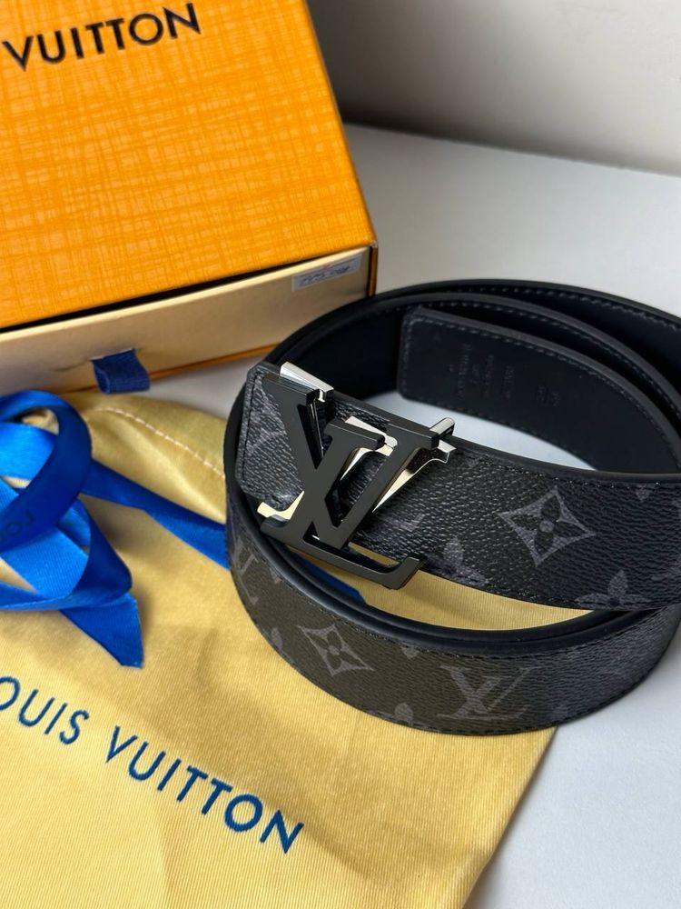 Pasek skórzany Louis Vuitton monogram skóra czarny limitowana edycja