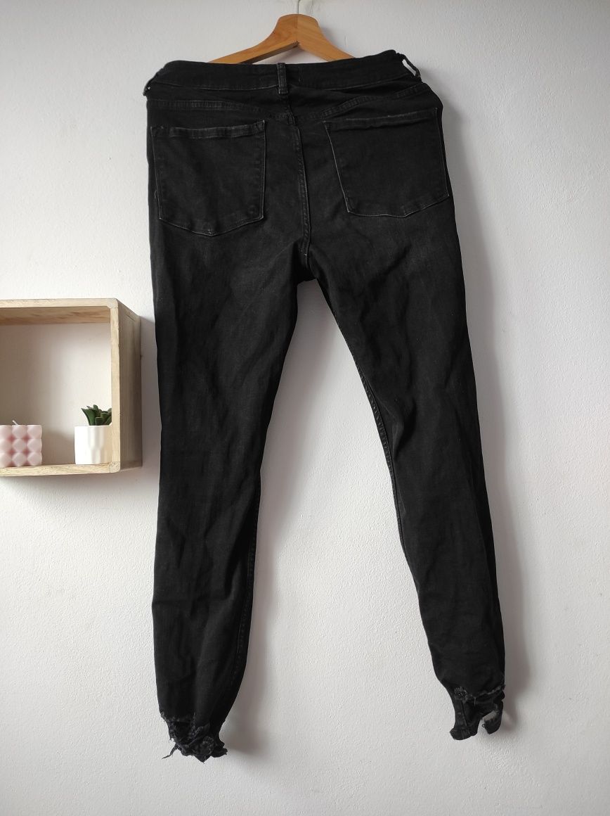 Czarne Spodnie Jeansowe M 38 Primark