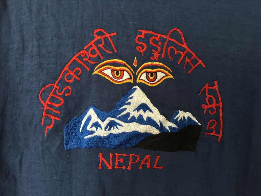 Koszulka Nepal XL Vintage 90s haft tshirt Plus Size Góry Archive Haft