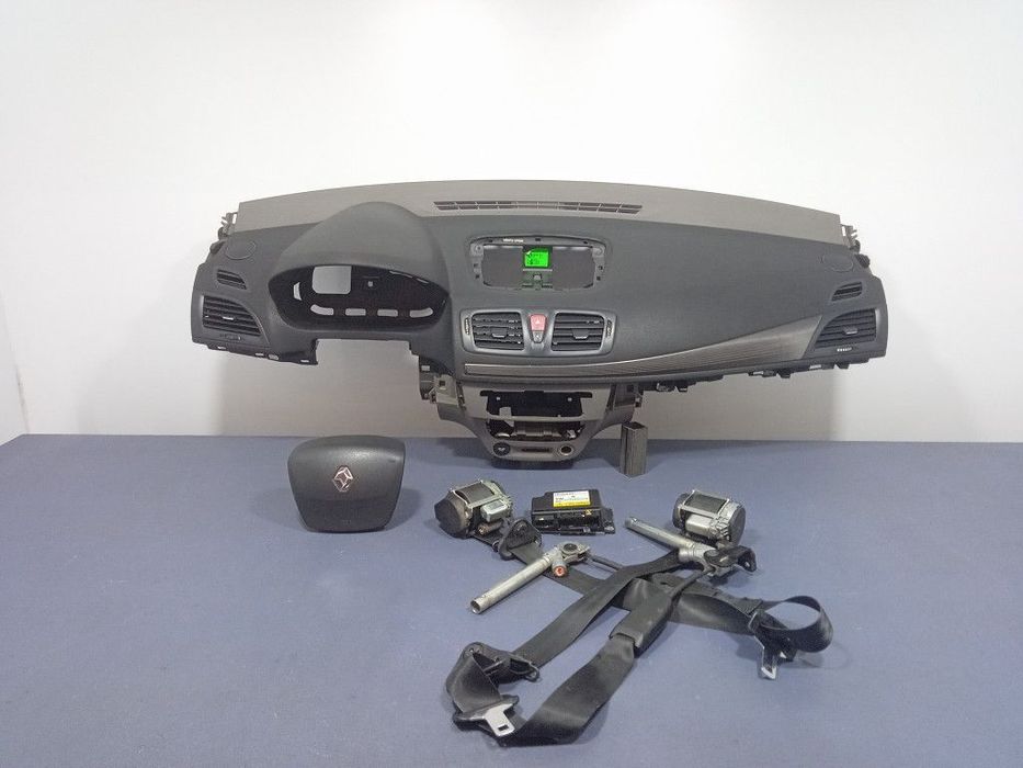 RENAULT MEGANE III 08- DESKA KONSOLA PODUSZKI PASY SENSOR KOMPLET EU