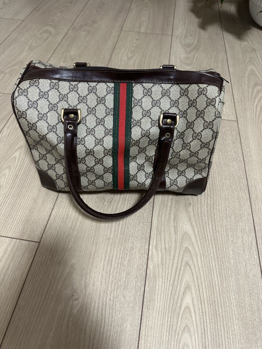 Vintage GUCCI Monogram Boston Top Handle Handbag