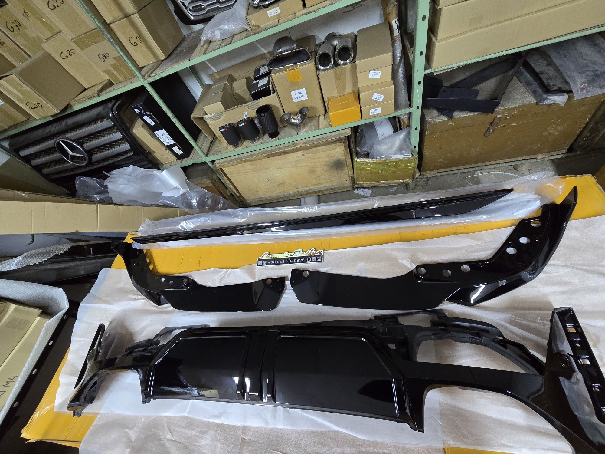 Комплект обвес губа диффузор M-performance LCI для BMW 3 G20