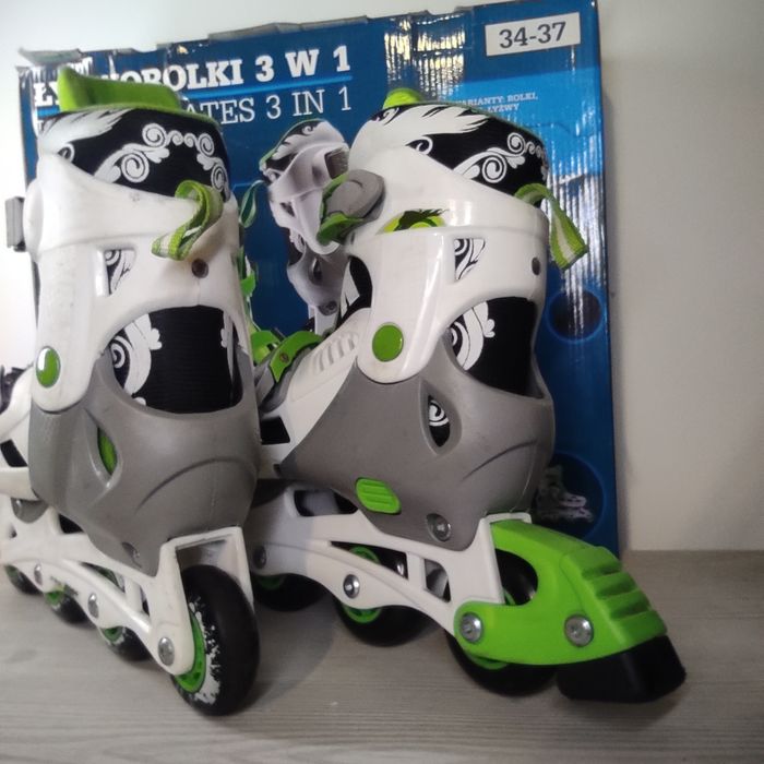 Łyżworolki 3w1  34-37 JAK NOWE!
