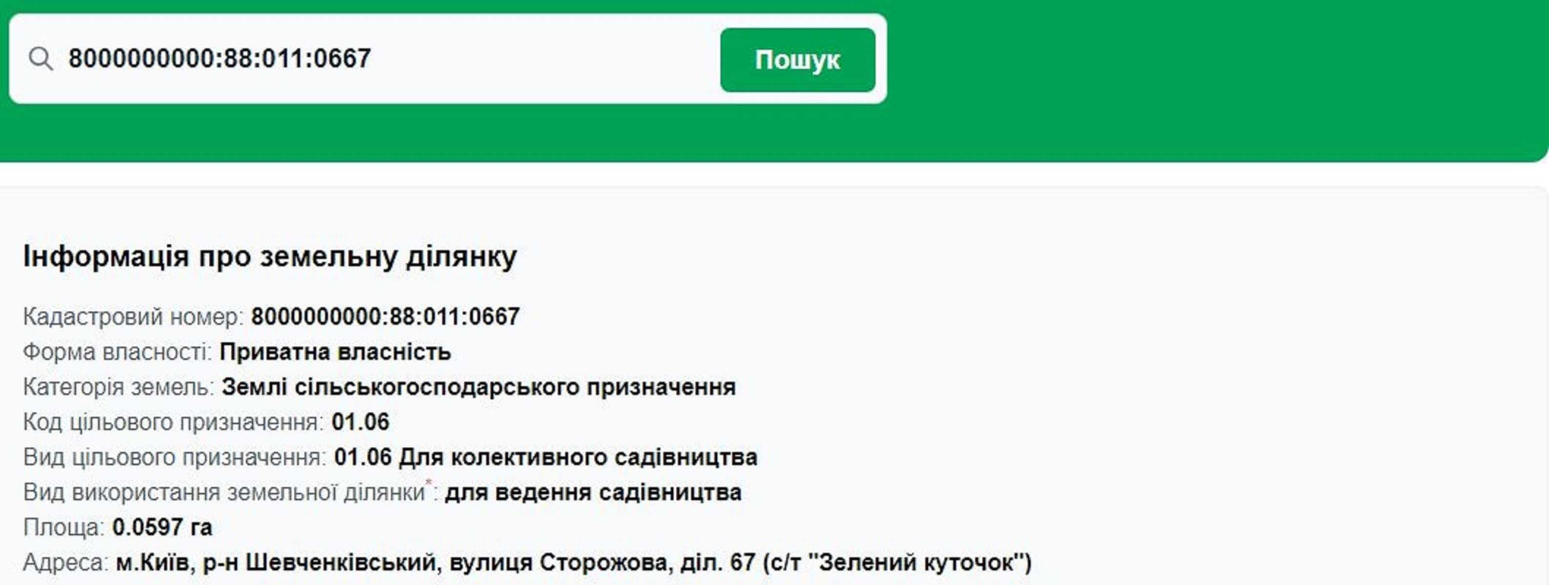 Продаж земельної ділянки. Київ. Вул.Сторожева. 5,97 с.