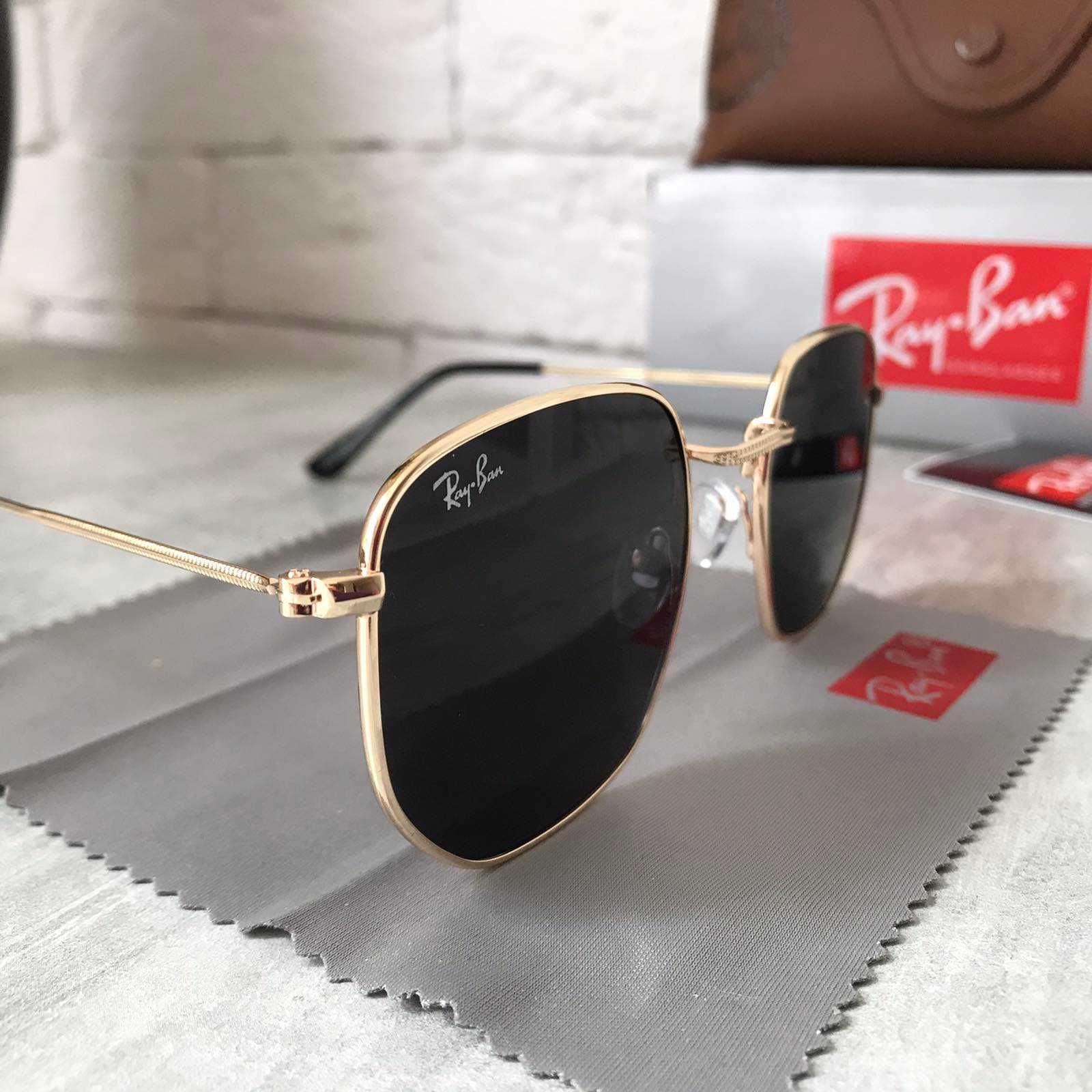 Сонцезахисні окуляри RAY BAN 3548 HEXAGONAL чорна лінза в золоті