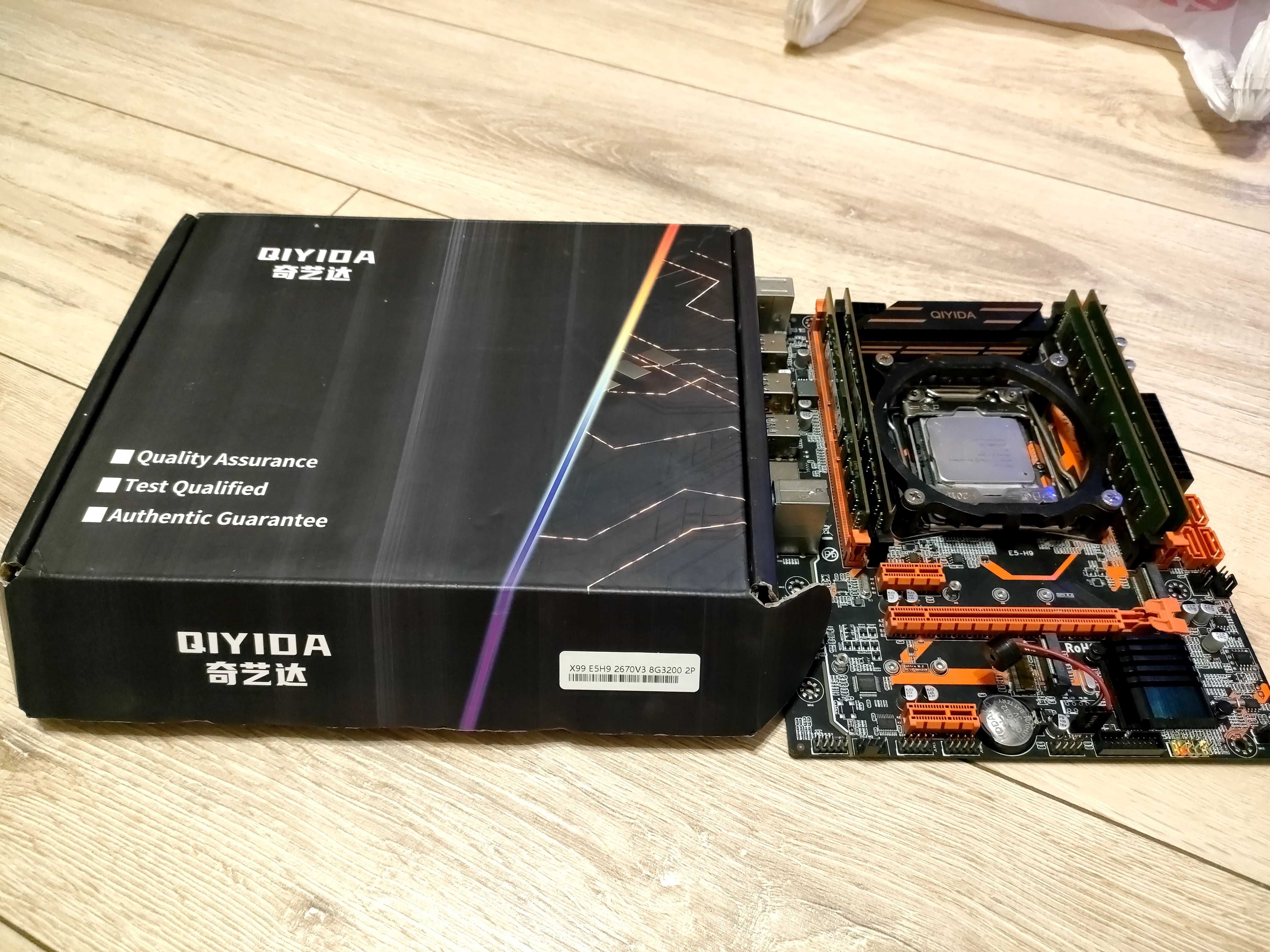 Материнська плата комплект Qiyida X99 E5 H9 DDR4 32 gb  xeon e5 2670v3