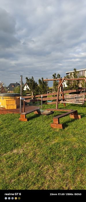 Domek letniskowy nad jeziorem Wawrowice jacuzzi bania