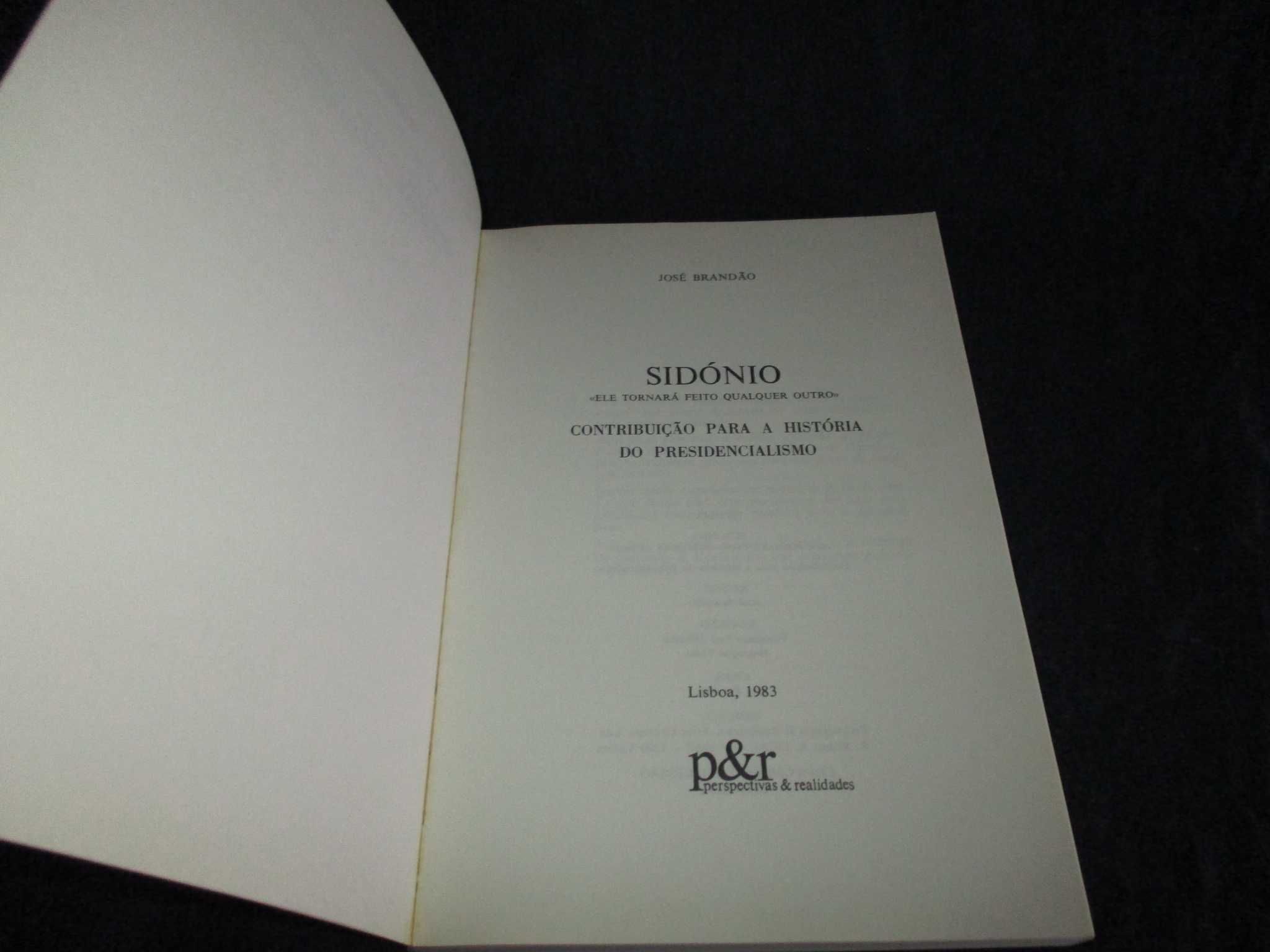 Livro Sidónio Contribuição para a história do presidencialismo