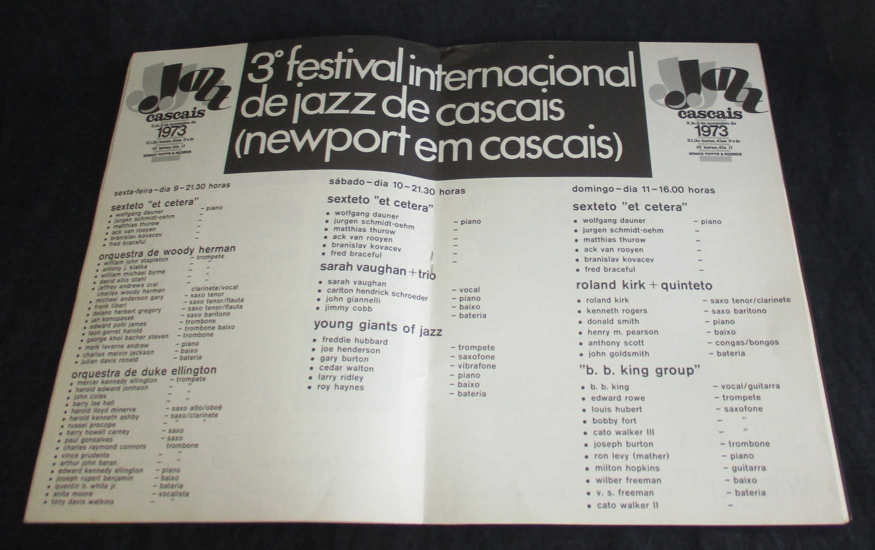 Livro Programa Cascais Jazz 73