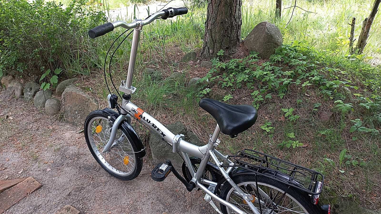 Aluminiowy Rower Miejski Składak Alu-Rex Składany 3 biegi Sram T3 20