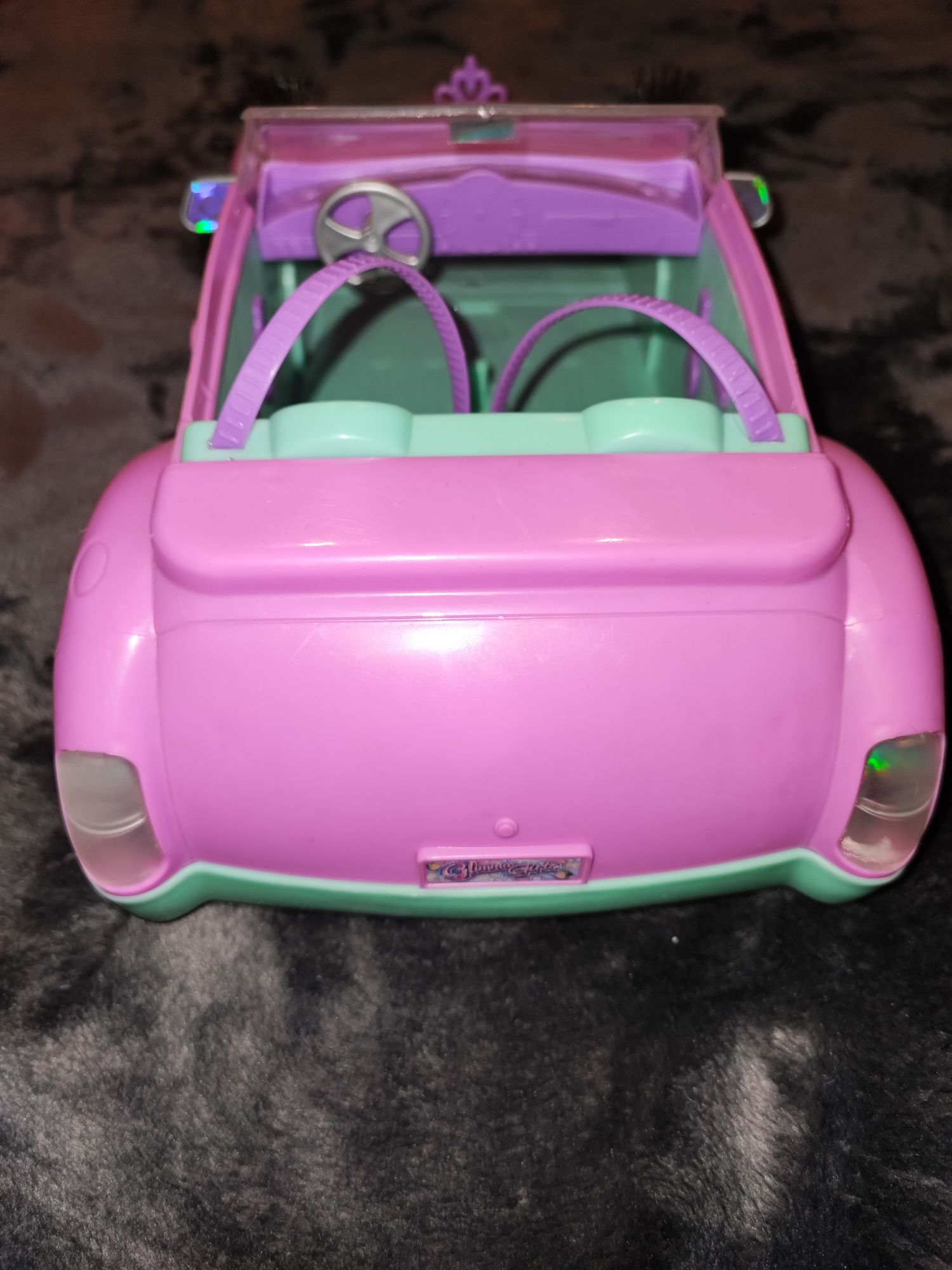 Kabriolet różowy auto dla lalek Barbie rzęsy