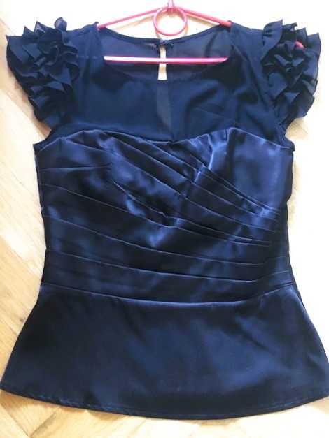 Spódnica koronka z paskiem kokardą+ bluzka typu gorset  34/XS
