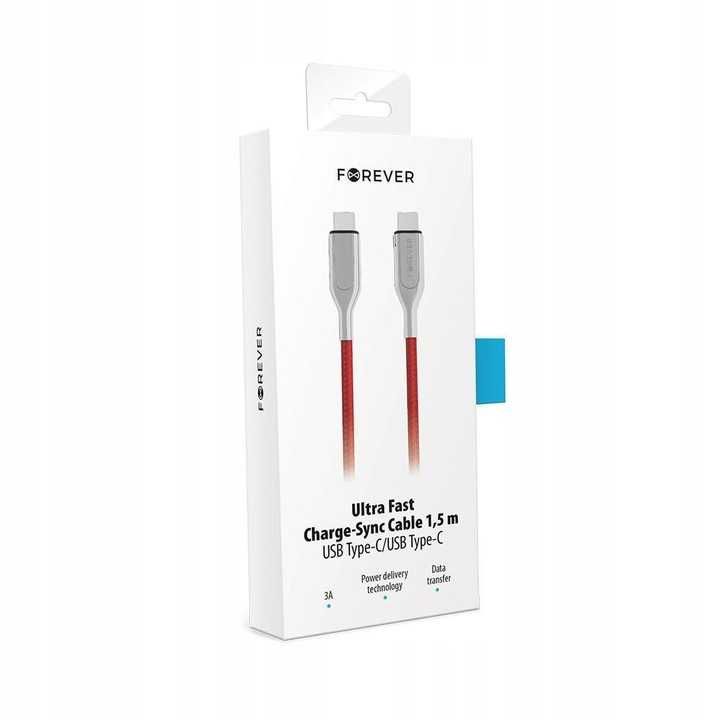 FOREVER kabel USB Typ C - USB Typ C 1,5m 3A 60W Power Delivery