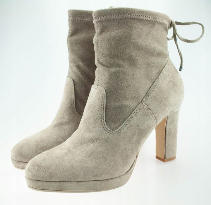 Buty Pier One Botki na obcasie skóra r.39