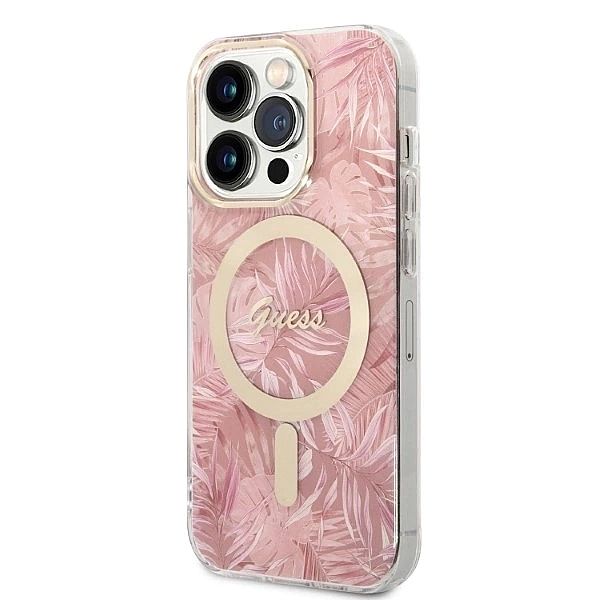 Zestaw etui Guess Jungle MagSafe + ładowarka do iPhone 14 Pro Max 6,7"