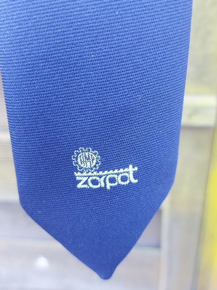 Krawat męski z napisem HMP ZARPOT