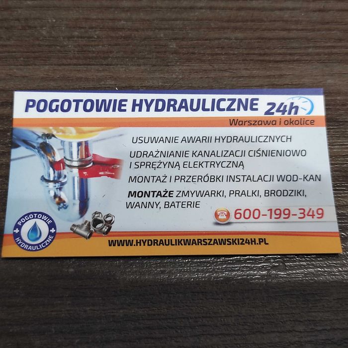 Hydraulik Wilanów Mokotów Sadyba Ursynów udrażnianie przepychanie rur