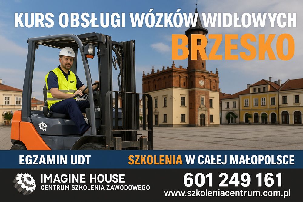 Szkolenia wózki widłowe lądowarki żurawie HDS podesty ruchome pilarki