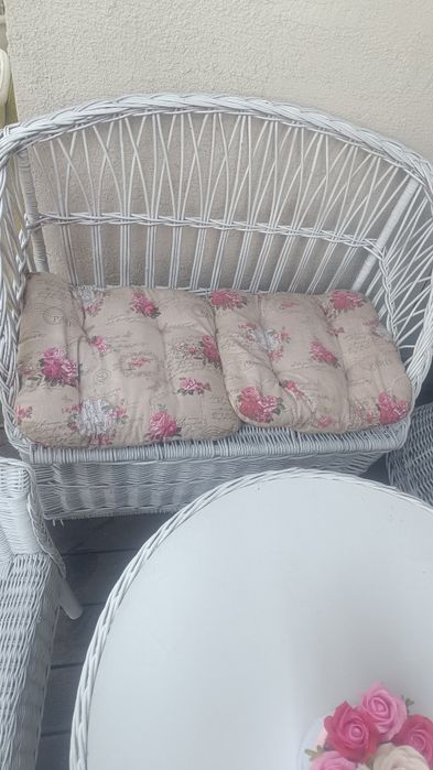 Sofa dwuosobowa z wikliny