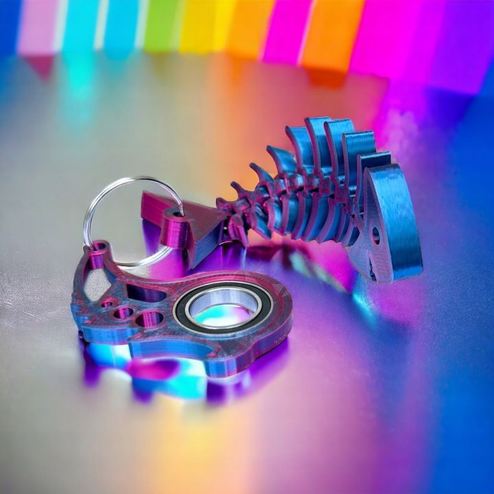 Keyspinner Keyrambit Flexi Ryba Zestaw Brelok Breloczek Do Kluczy Midn